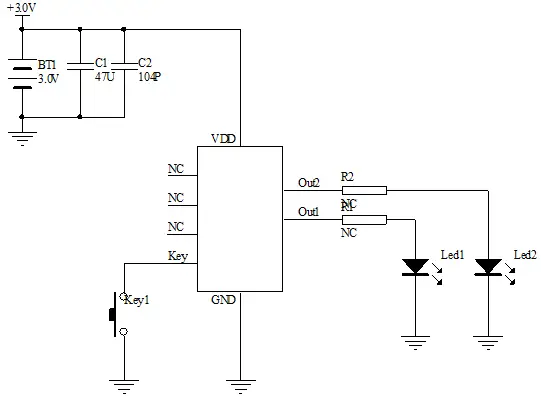 低功耗兩路切換開關芯片led開關調色溫控制芯片方案開發(fā)EH5204多路開關芯片SOP-8